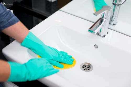 Professional bathroom deep clean in a NW10 property