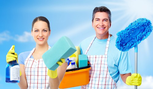 Commercial cleaning of desks and shared office areas